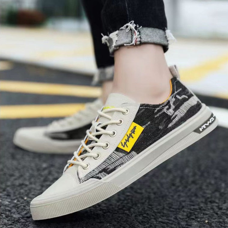 Damen Sneaker Sport Canvas atmungsaktiv Flexibles Laufsohle
