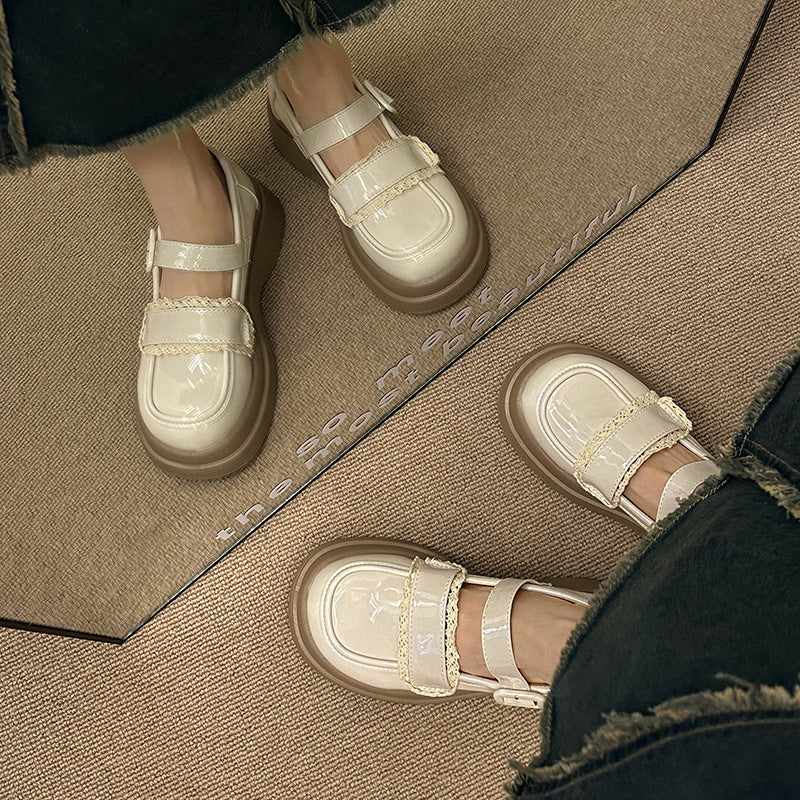 Damen Ballerinas Modisch Verstellbar mit Perlen Detail