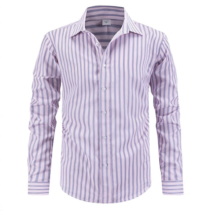Herren Langarmhemd Modern Gemustert Elegant