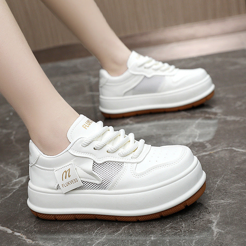 Damen Sneaker Plateau Schuhe atmungsaktiv Mesh Modern