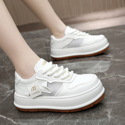 Damen Sneaker Plateau Schuhe atmungsaktiv Mesh Modern