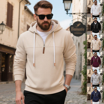 Herren Hoodie Modern Lässig Fleece Reißverschluss - BerlinGlamour