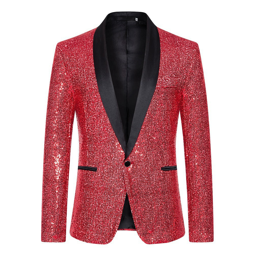 Glitzerndes Herren Sakko Pailletten Anzug Jackett