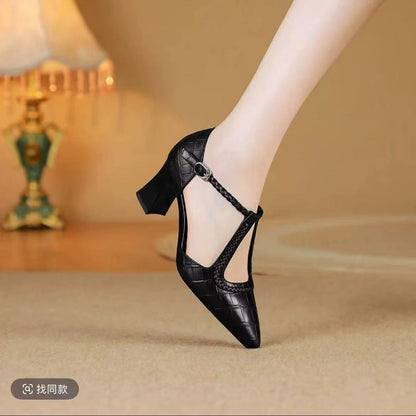 Damen Pumps Hoher Absatz T-Riemen Elegante Schuhe - BerlinGlamour
