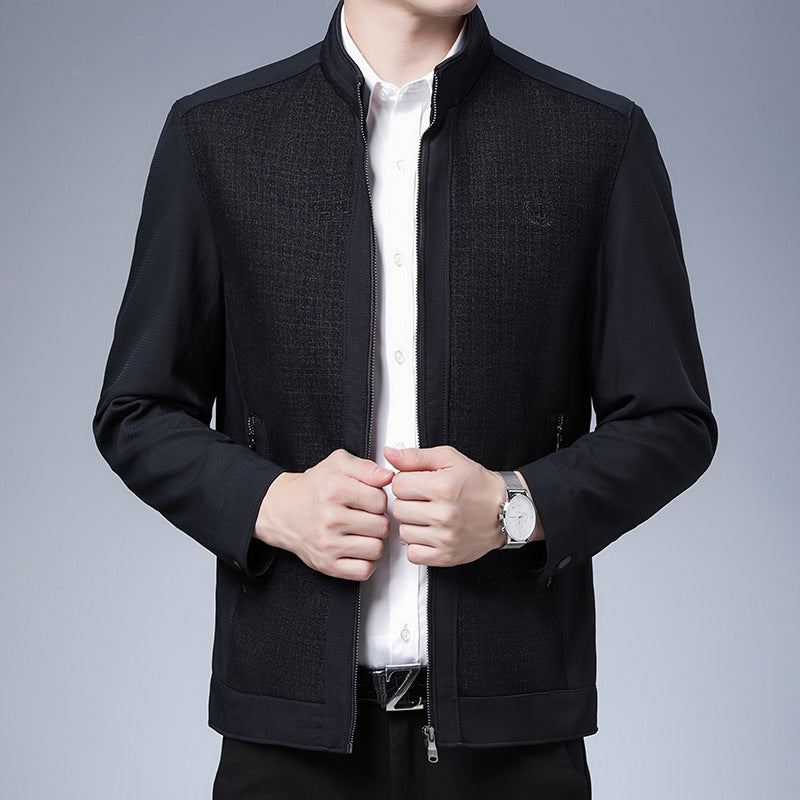 Herren Freizeitjacke Elegant Mit Strukturiertem Design