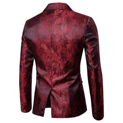 Herren Anzug Set Elegant Paisley Muster Slim Fit