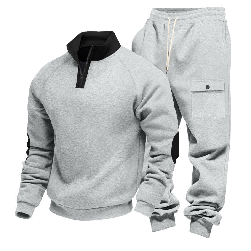 Herren Sportanzug Kapuzenjacke Strukturiert Modern
