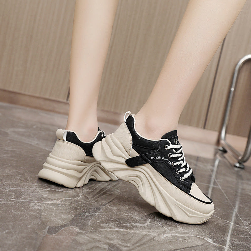 Damen Sneaker Chunky Bequem Atmungsaktiv Modisch