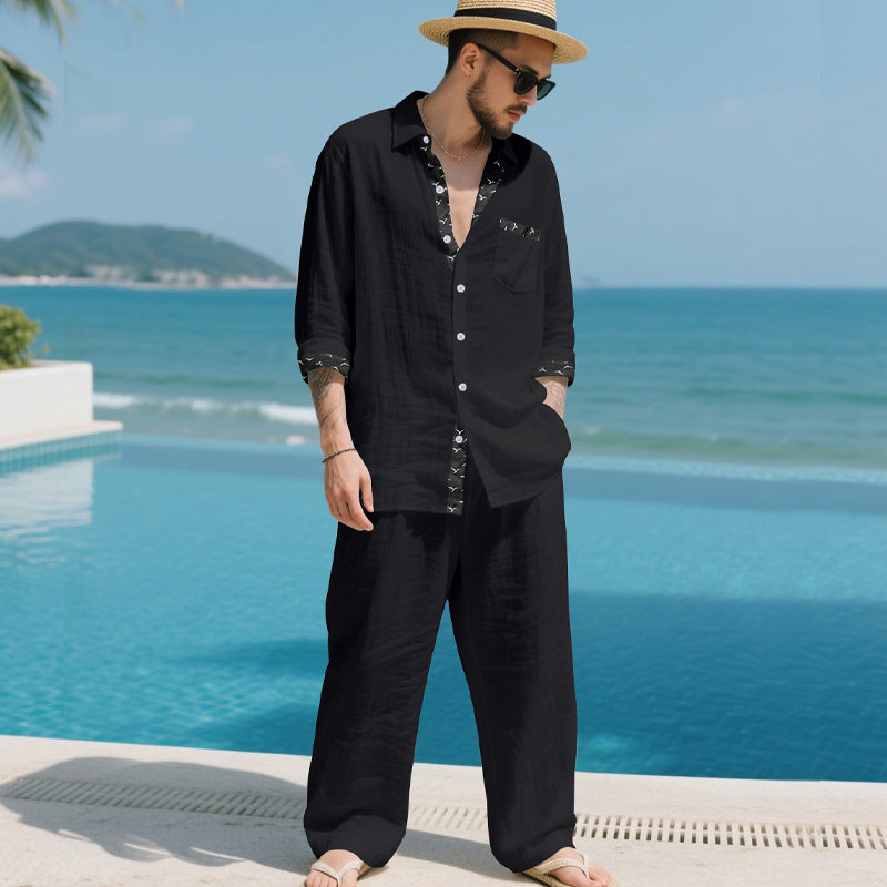 Herren Sakko Freizeit Slim Fit mit Anzugshose Modern