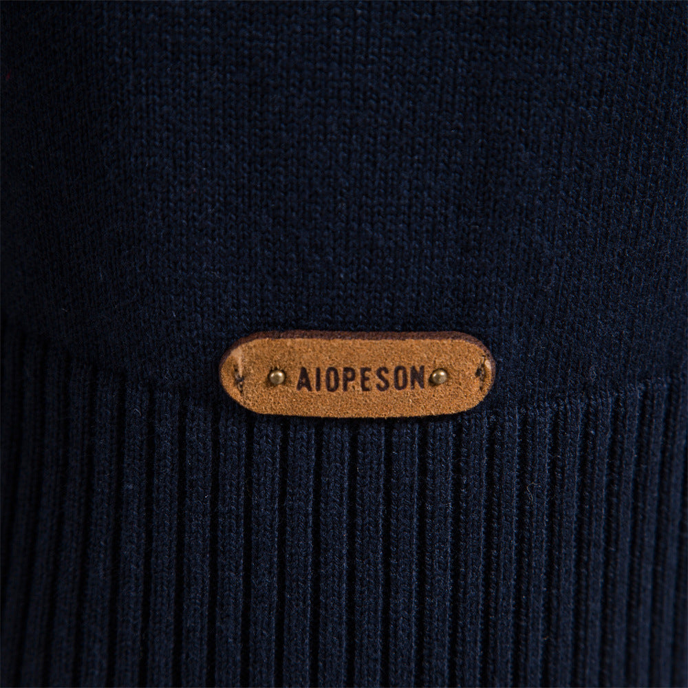 Herren Sweatpullover Modern Kurzreißverschluss Farbblockstreifen Sportlich