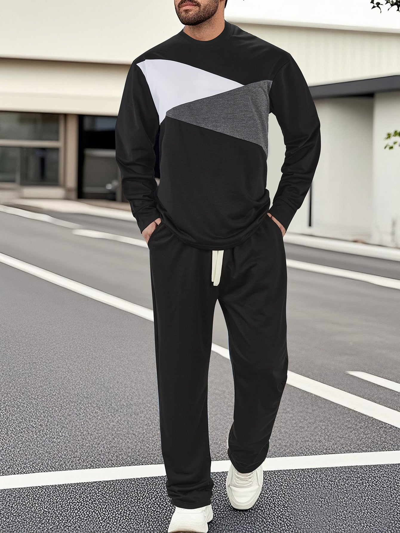 Herren Sportset Farbblock Design Modern Berlin Style