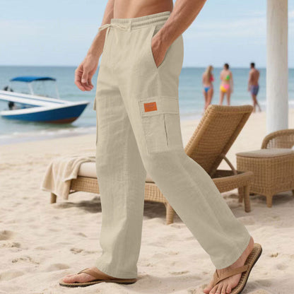 Herren Cargo-Hose Mit Elastischem Bund und Seitentaschen