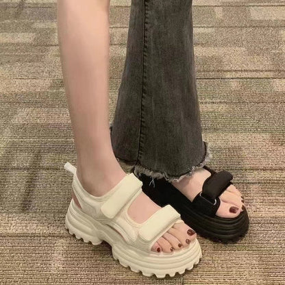 Damen Sandalen Sportlich Bequem Klettverschluss
