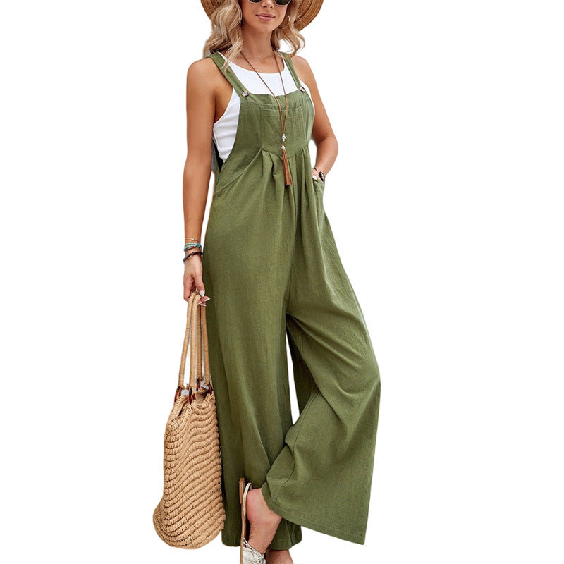 Damen Latzhose Weite Bequem Verstellbar Elegant