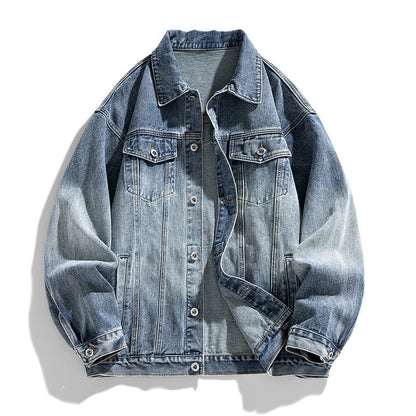 Herren Denimjacke Lässig Modern Mit Taschen