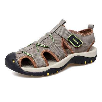 Herren Sandalen Bequem Klettverschluss Rutschfest Sommer