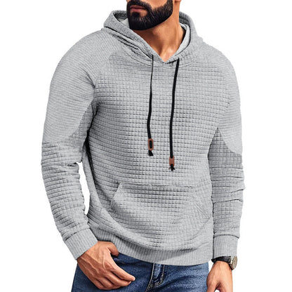 Herren Kapuzenpulli Strukturiert mit Taschen Modern