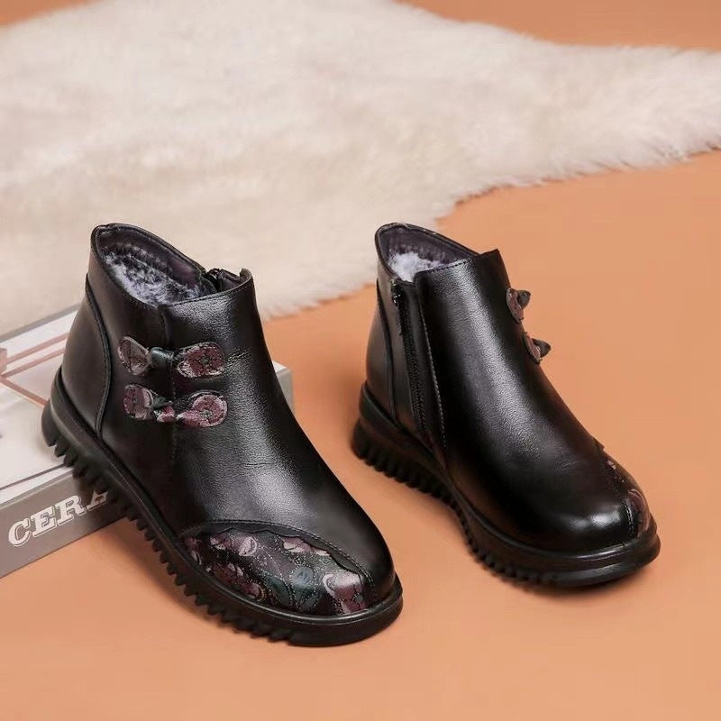 Damen Stiefeletten Elegante Schnürstiefeletten Warm