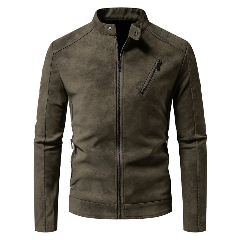 Leder Bikerjacke Herren Modern Schwarz - BerlinGlamour