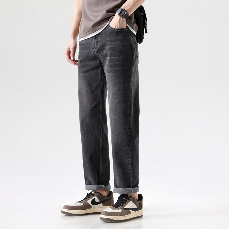 Herren Jeans Bequem Relaxed Fit Dunkelblau