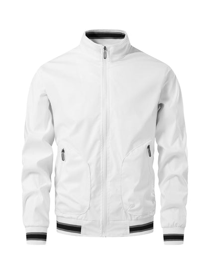 Herren Übergangsjacke Sportlich Reißverschluss Taschen Warm