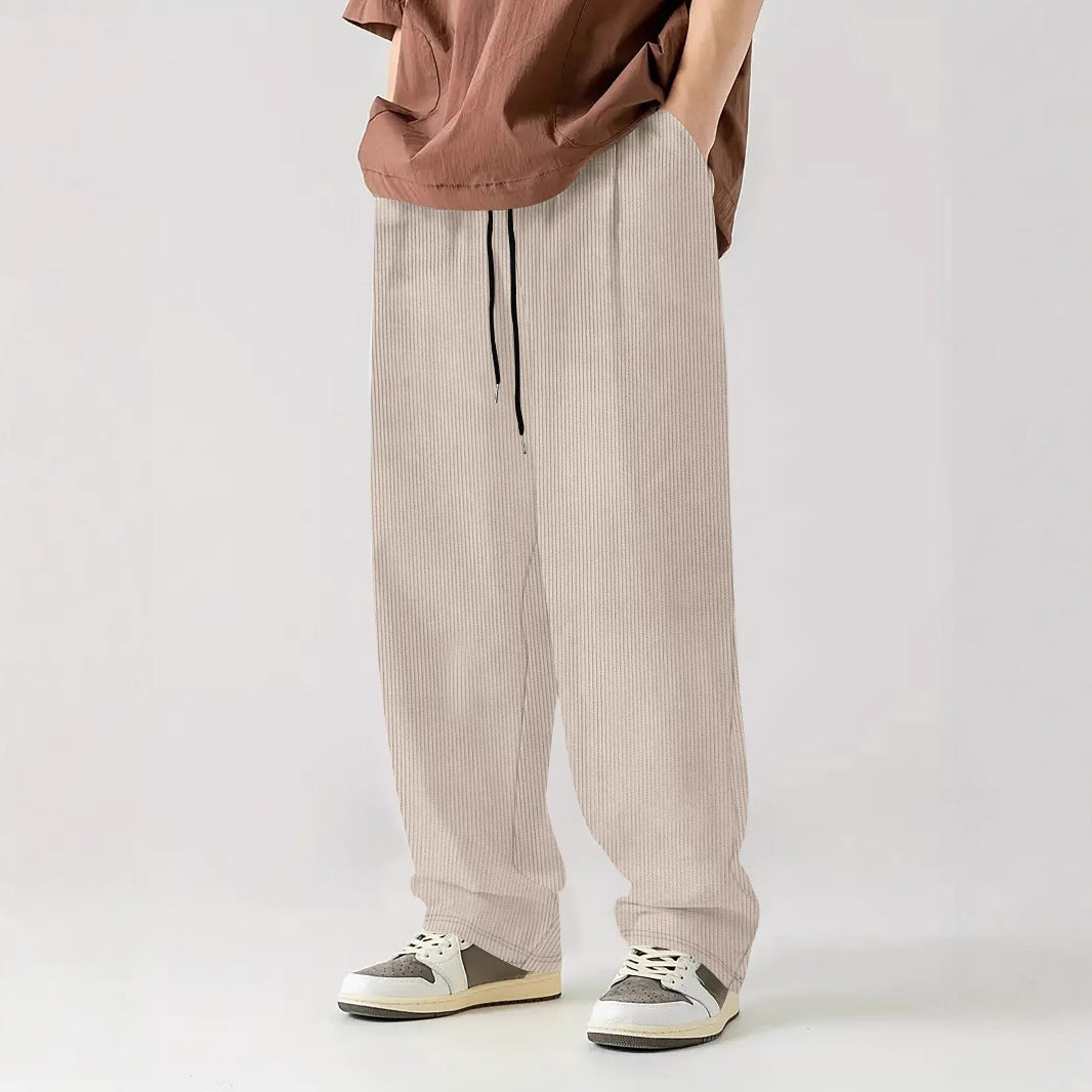 Bequeme Herren Ripp Hose Elastischer Bund Stretch