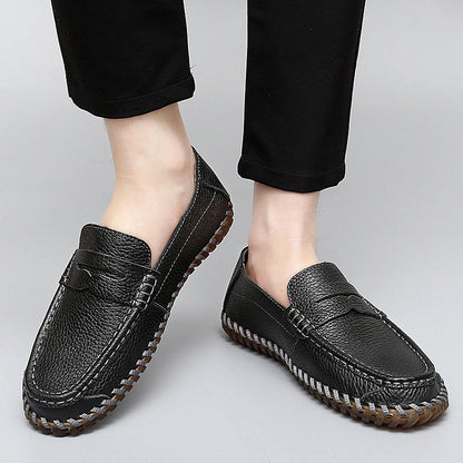 Damen Mokassins Elegante Leder Schuhe Handgenäht