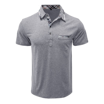 Herren Polohemd Kurzarm Karomuster Modern Berlin Style