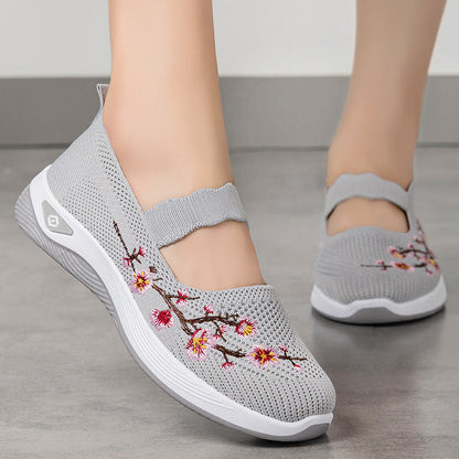 Damen Slip-On Schuhe Atmungsaktiv Modisch Bequem