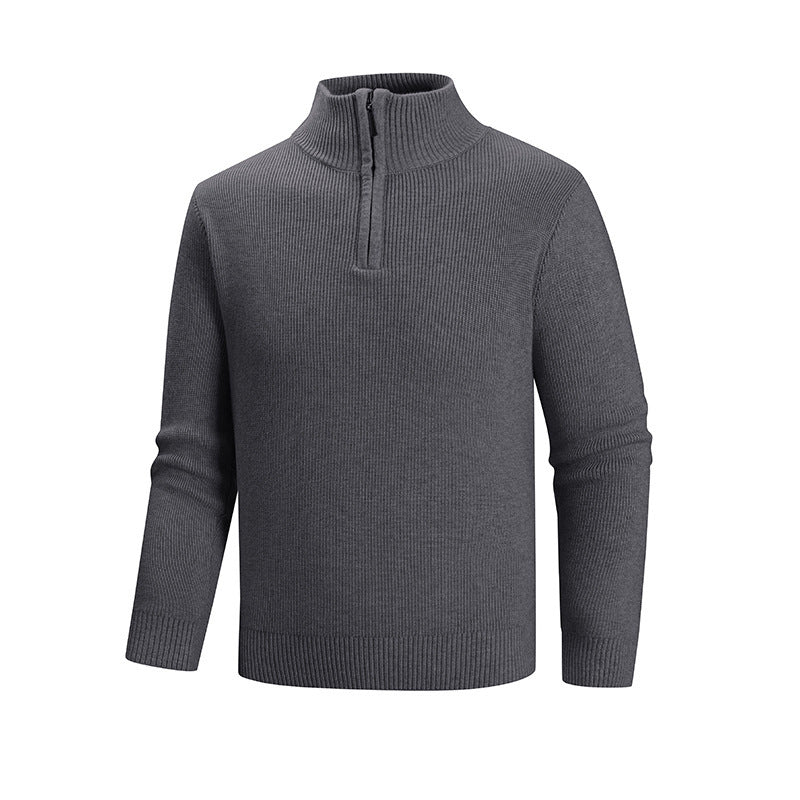 Herren Strickpullover Modern mit Reißverschluss und Muster