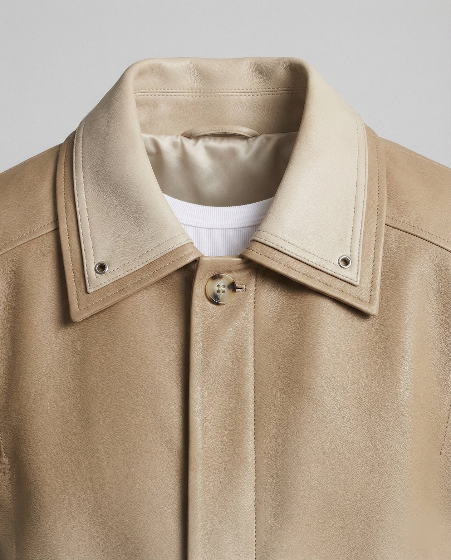 Lederjacke Herren Kastig Lederoptik Verlaufseffekt Modern