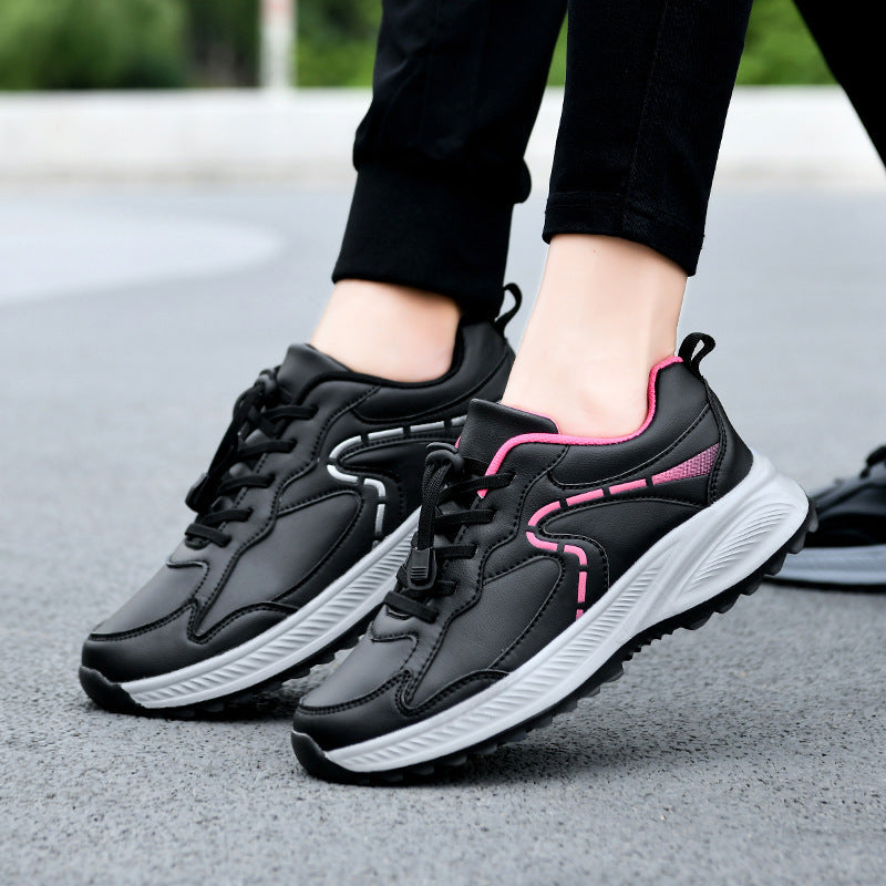 Damen Sport Schuhe Schnellverschluss Polster Sohle Bequem