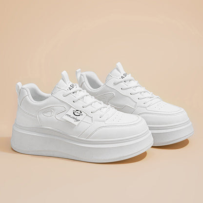 Damen Sneaker Hochflächige Sohle Bequem Sportlich