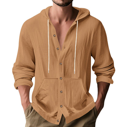 Herren Sommerjacke Lässig Kapuze Sportlich