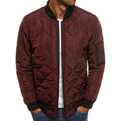 Herren Bomberjacke Gesteppt Mit Kontrastdetails Modern