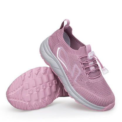 Damen Sneaker Atmungsaktiv Schnellschnürsystem Sportlich