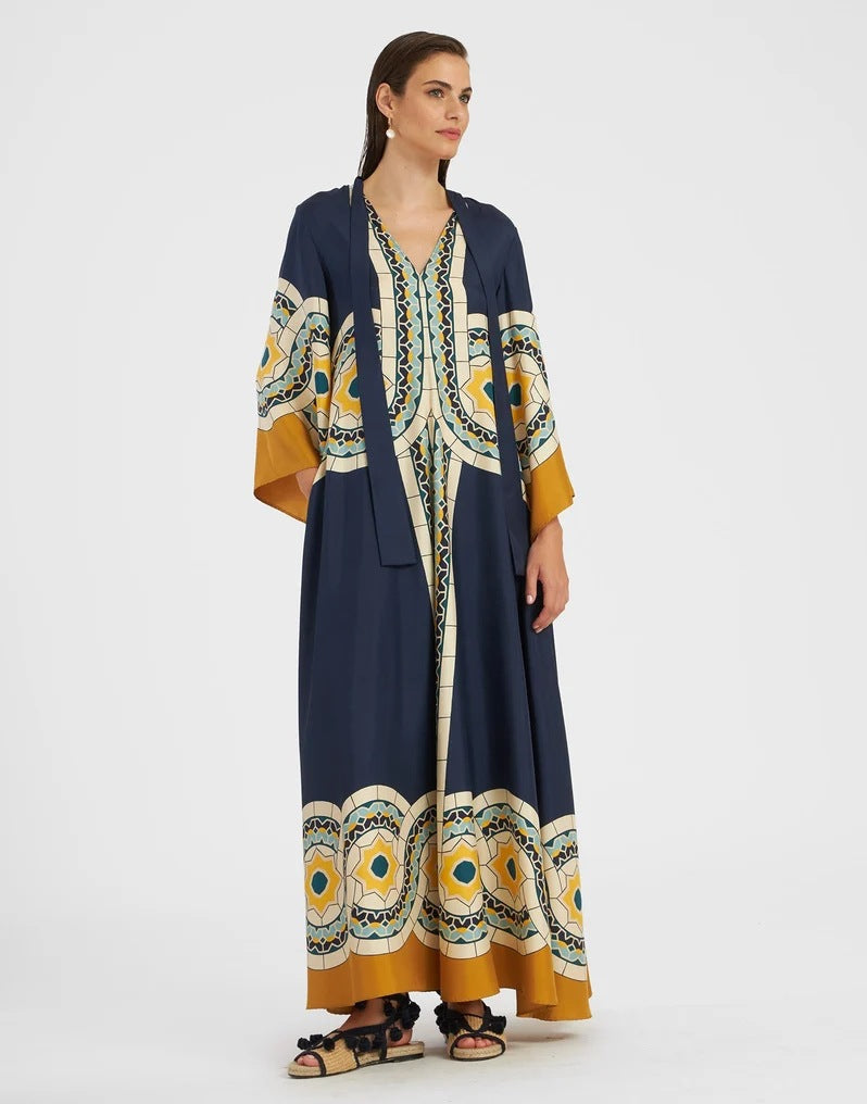 Viertelarmkleid mit Druck Damen Geschenk Berlin