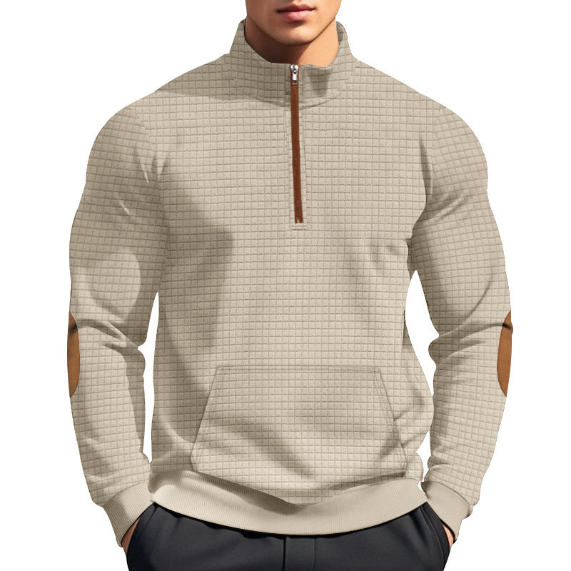 Herren Hoodie Sportlich mit Reißverschluss Grau