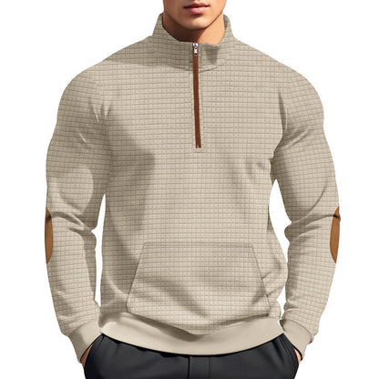 Herren Hoodie Sportlich mit Reißverschluss Grau