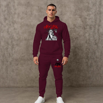 Herren Kapuzenpullover Set Lässig Mit Hose Sportlich