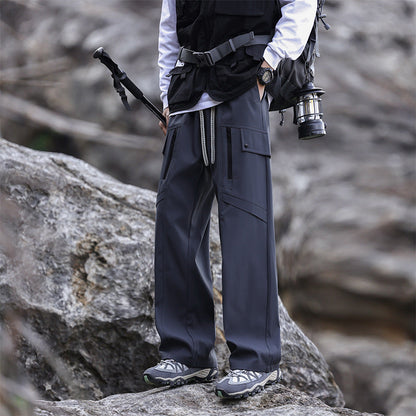 Herren Wanderhose Multifunktional mit verstellbarem Bund und Taschen
