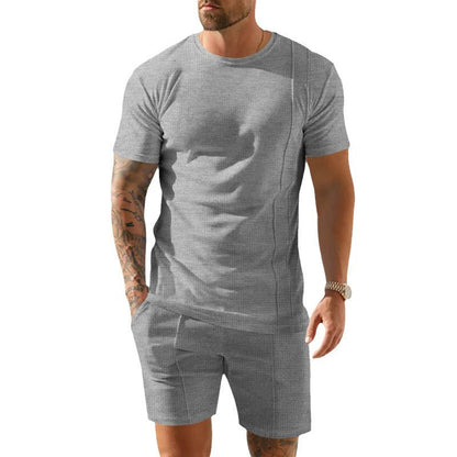 Herren Sport-Outfit Kurzarm-Shirt und Shorts-Set