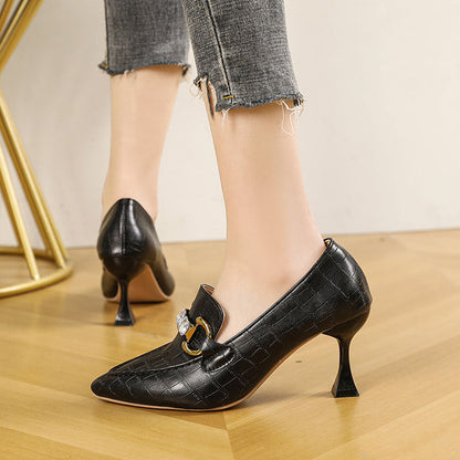 Damen Pumps Hochhackig mit Schnalle Modern Elegant