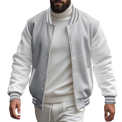 Herren Bomberjacke Modern mit Kontrastärmeln und Klassischem Design