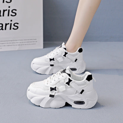 Damen Sneaker Chunky Stil Luftpolsterung Bequem