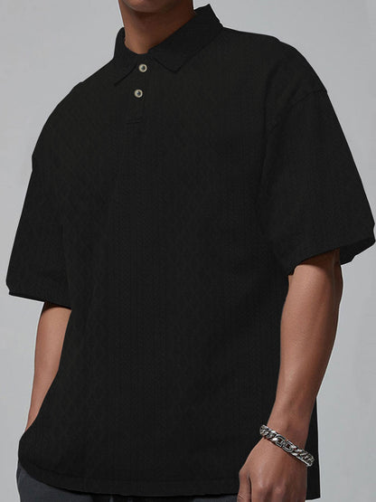 Herren Polohemd Modern Strukturiert Slim Fit