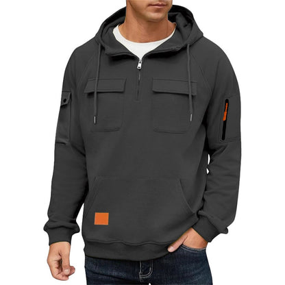 Herren Alltags-Hoodie mit praktischen Taschen BerlinGlamour: Herren Alltags-Hoodie ist ein stylisches und vielseitiges Accessoire für Damen, das mit einer Vielzahl von praktischen und modischen