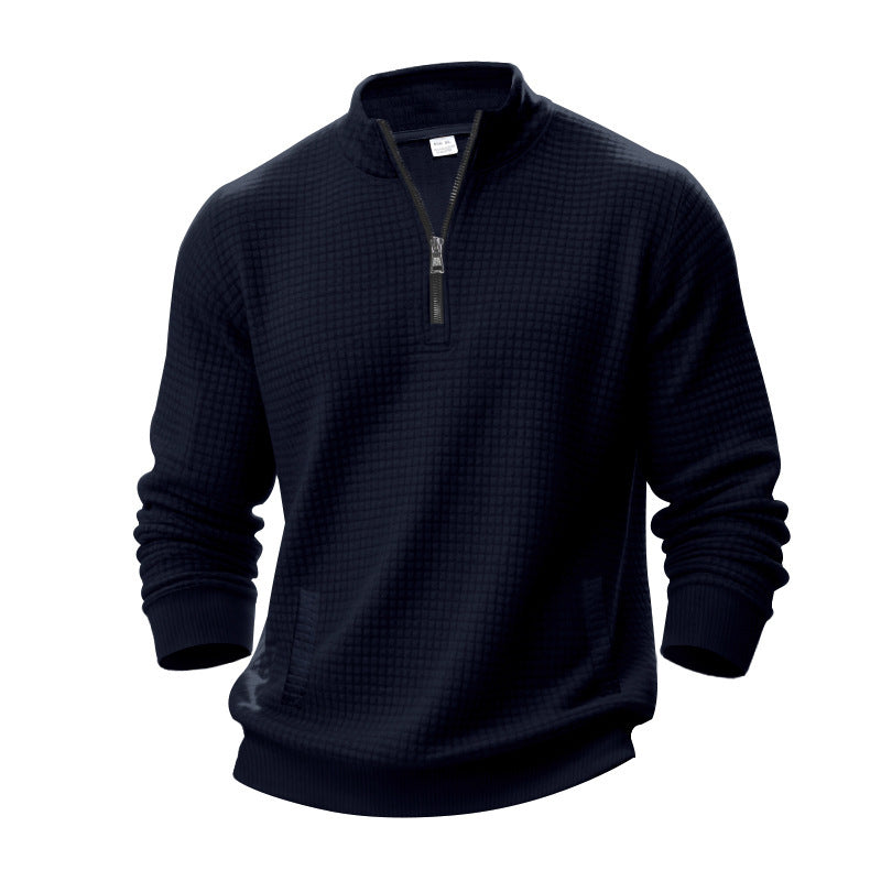 Herren Fleece Pullover Sportlich Halbzipp Reißverschluss