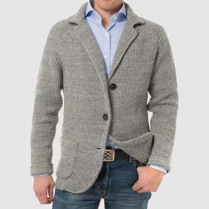 Herren Strickjacke Modisch Gestreift Elegant