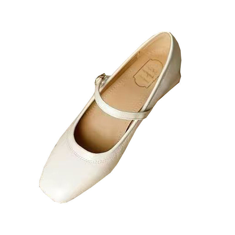 Damen Ballerinas Elegante Riemchen Schuhe Komfort Blockabsatz